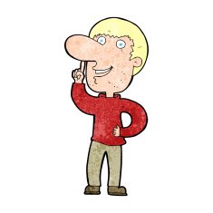 cartoon man with idea N210
