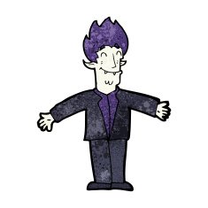 cartoon happy vampire N51