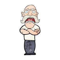 cartoon angry man N137