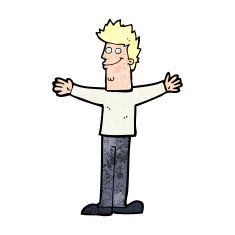 cartoon happy man N613