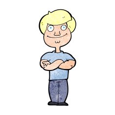 cartoon happy man N614
