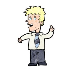 cartoon man with idea N211
