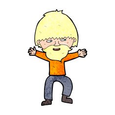 cartoon happy man with beard N53