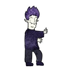 cartoon excited vampire N13