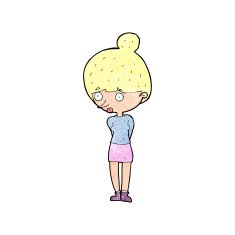 cartoon woman staring N39