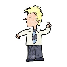 cartoon man making his point N13