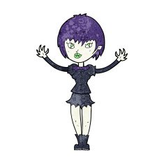 Cartoon Vampire Girl N305