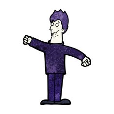 cartoon happy vampire N52