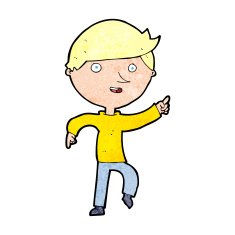 cartoon happy pointing N13