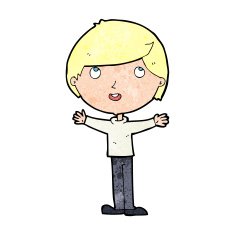 cartoon happy boy N320