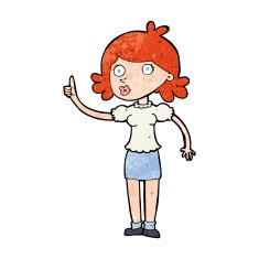 cartoon woman with idea N334