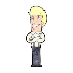 cartoon proud man N38