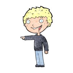 cartoon happy boy laughing N37