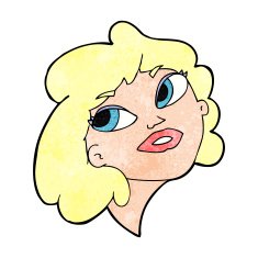 cartoon happy woman N341