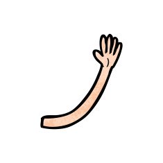 cartoon arm N196