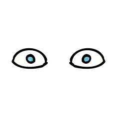 cartoon staring eyes N13