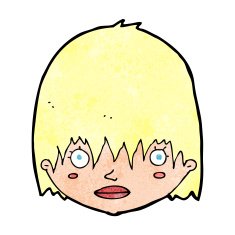 cartoon staring woman N49