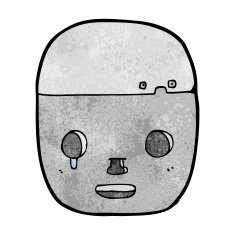 cartoon robot head N97