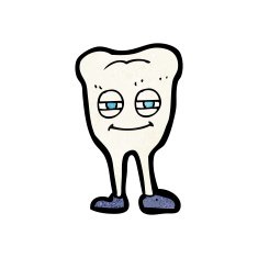 cartoon smiling tooth N11