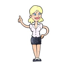 cartoon woman with great idea N29