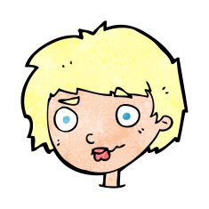 cartoon confused woman N142