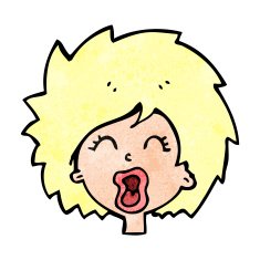 Cartoon Woman Screaming N18