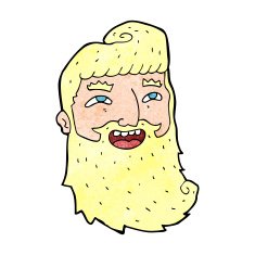 cartoon man with beard laughing N6