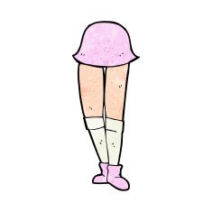 cartoon female legs N59