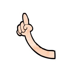 cartoon pointing arm N35