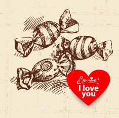 Valentine's Day vintage background N4