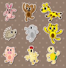 animal stickers N15