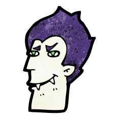cartoon vampire face N48
