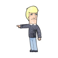 Cartoon Man Pointing N267