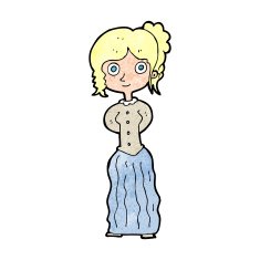 cartoon happy woman N342