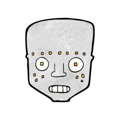 cartoon robot head N99