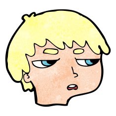 cartoon annoyed boy N47