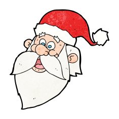 cartoon jolly santa claus face N12