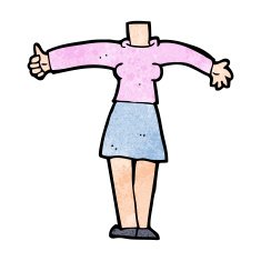 cartoon female body (add photos or mix and match cartoons) N306