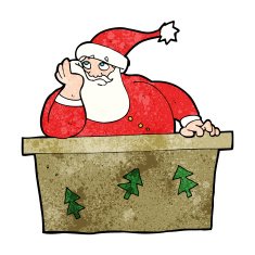 cartoon bored santa claus N13