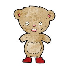 cartoon teddy bear N363