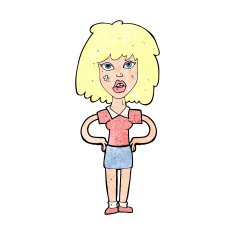 cartoon tough woman N14