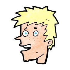 cartoon happy boy face N60