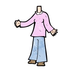 cartoon female body (add photos or mix and match cartoons) N308