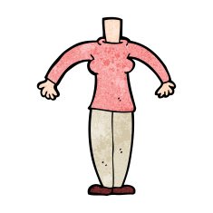 cartoon female body (add photos or mix and match cartoons) N309