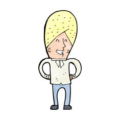 cartoon happy man N629