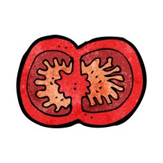 cartoon sliced tomato N9
