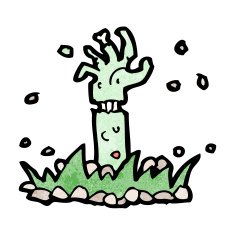 cartoon zombie arm N13