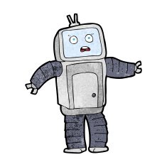 cartoon funny robot N104