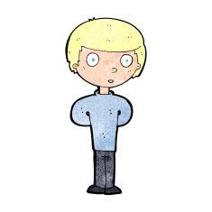 cartoon worried man N137
