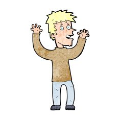 cartoon excited man N137